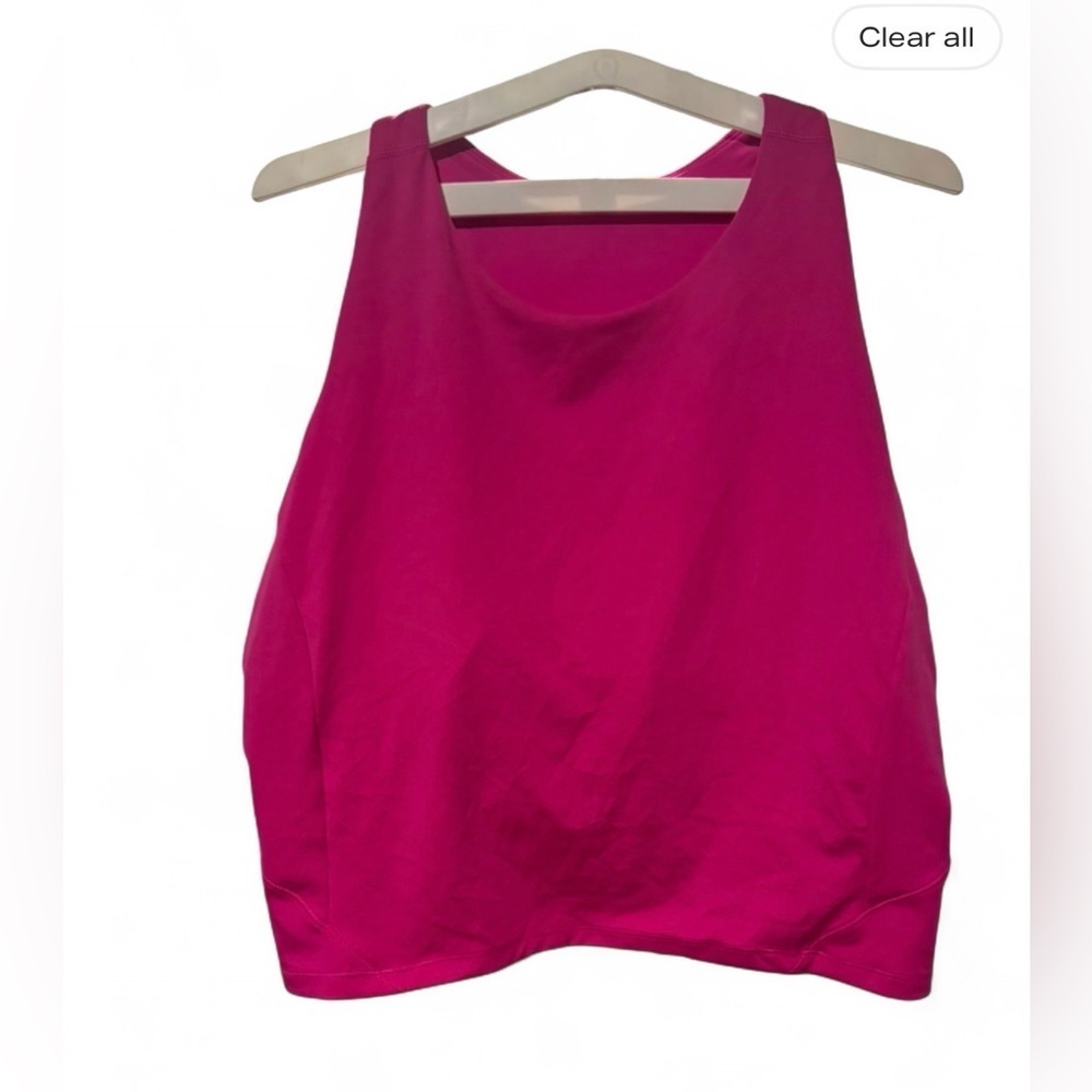 Size 4X All in motion Pink Women's cropped Tank Top with built in bra